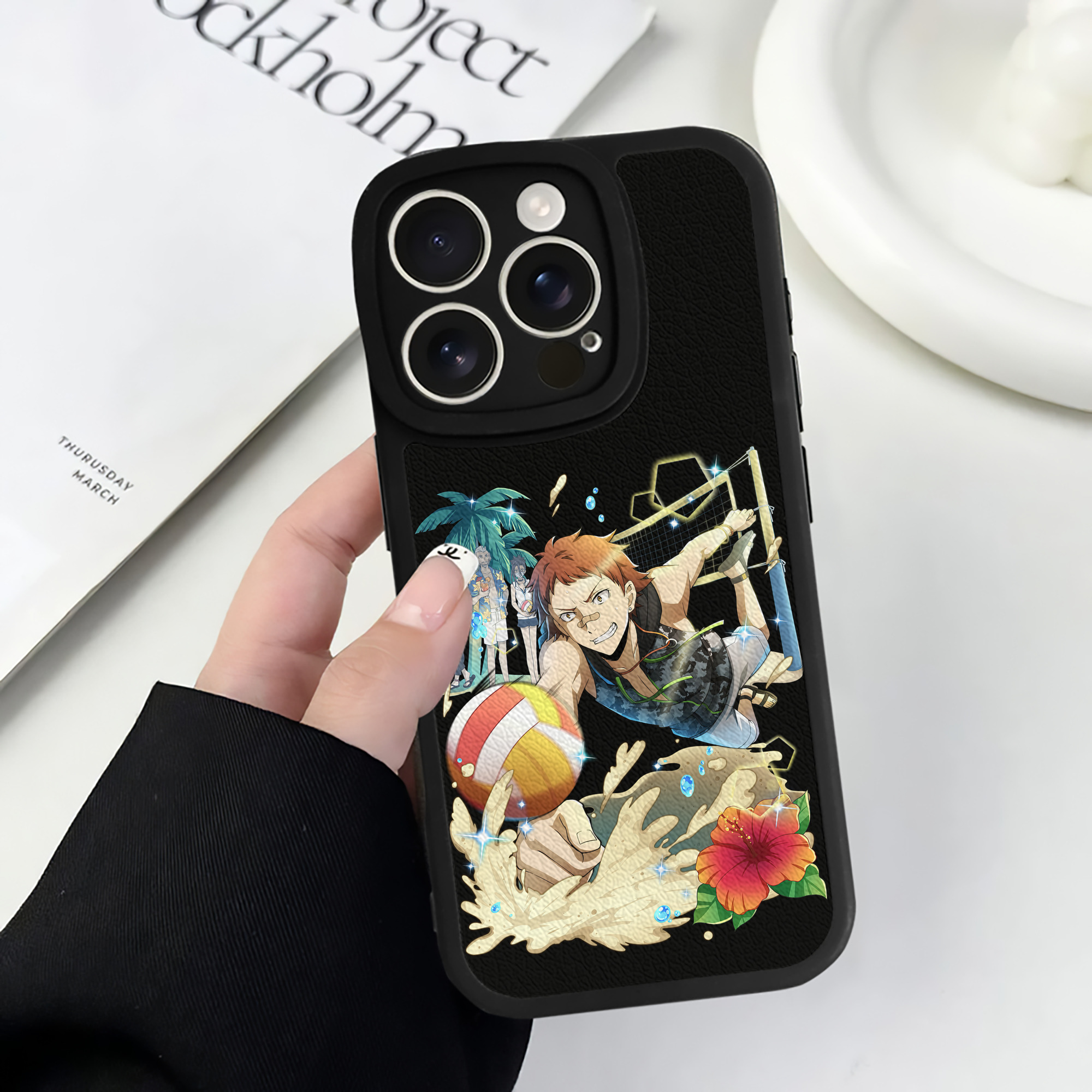 （画像用） 文豪ストレイドッグス Bungo Stray Dogs 【iPhone 16シリーズ対応】シリコンスマホケース（レザー調） 材質：シリコン